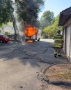 PHOTOS: Box truck catches on fire in Broad Brook