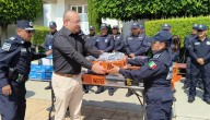 Valle de Chalco refuerzan seguridad pública con entrega de equipamiento a policía municipal
