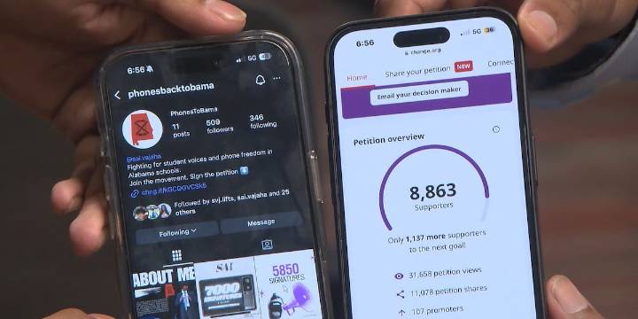 Hoover student creates petition against school cell phone ban