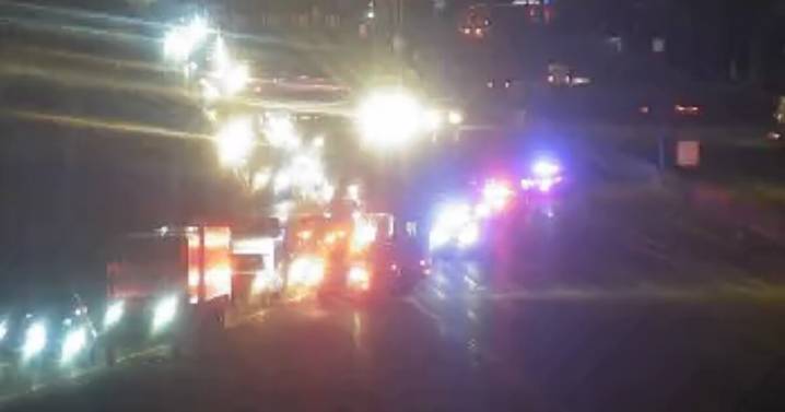 Eastbound I-70 closed at Peoria Street after a pedestrian is killed in crash