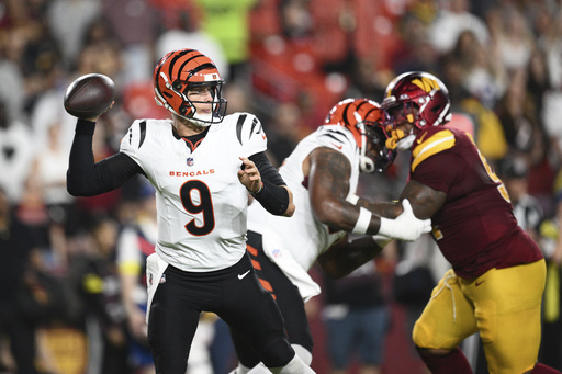 Joe Burrow directs two touchdown drives, Bengals outlast Jayden Daniels' Commanders for 31