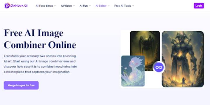PixNova AI Image Combiner: fusiona dos fotos en una imagen impresionante (¡gratis!)