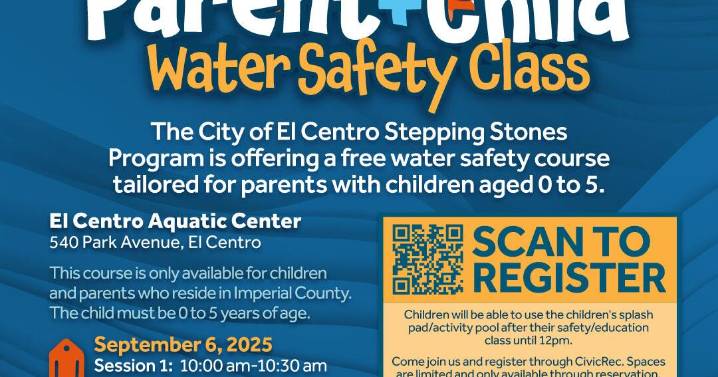 City of El Centro to offer free parent, child water safety class