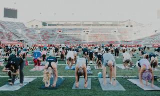 Rice Eccles Stadium to host state's largest yoga class