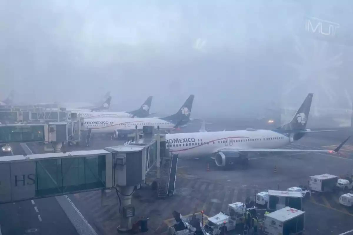 Fuertes lluvias provocan segunda suspensión de operaciones en el AICM en tres días