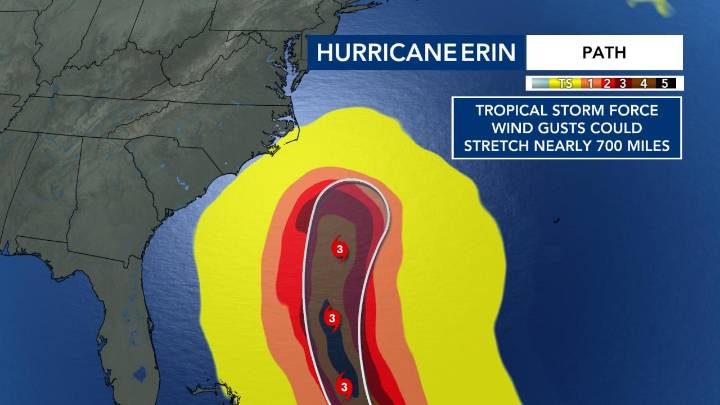 Ask the Meteorologist: Why is Hurricane Erin getting so big?