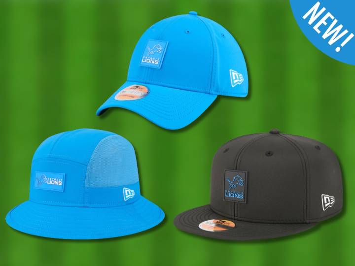 New Detroit Lions hats are available now from Fanatics
