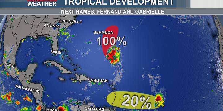 Tropical Storm Fernand forms in the Atlantic