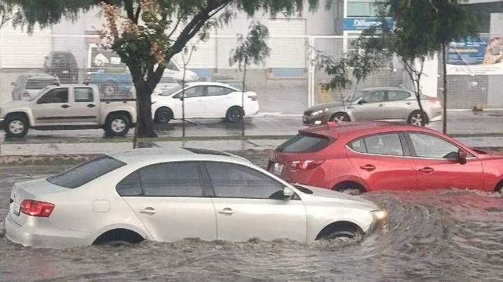 ¡Se soltó con todo! Lluvia en León inunda bulevares y colapsan de postes y árboles