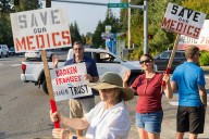 Mill Creek residents protest removal of Station 76 paramedics