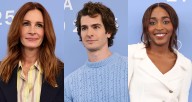 Julia Roberts, Andrew Garfield, & Ayo Edebiri Attend ‘After the Hunt’ Photo Call at Venice FIlm Festival 2025 | 2025 Venice Film Festival, After the Hunt, Andrew Garfield, Ayo Edebiri, Chloe Sevigny, 