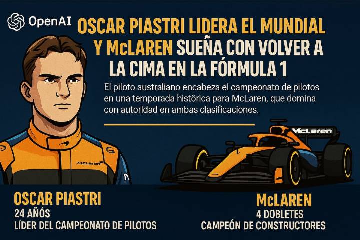 🏎️ Oscar Piastri lidera el Mundial y McLaren sueña con volver a la cima de la Fórmula 1