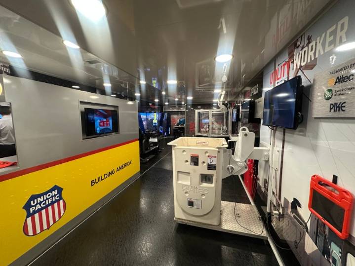 Truck simulator introduces students to trade jobs early