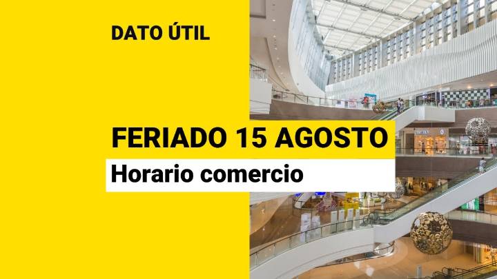 Así funcionarán supermercados y malls este feriado de viernes 15 de agosto