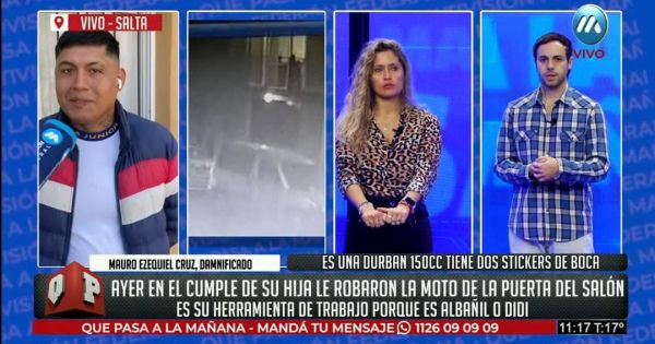 Robaron la moto de un salteño mientras festejaba el cumpleaños de su hija
