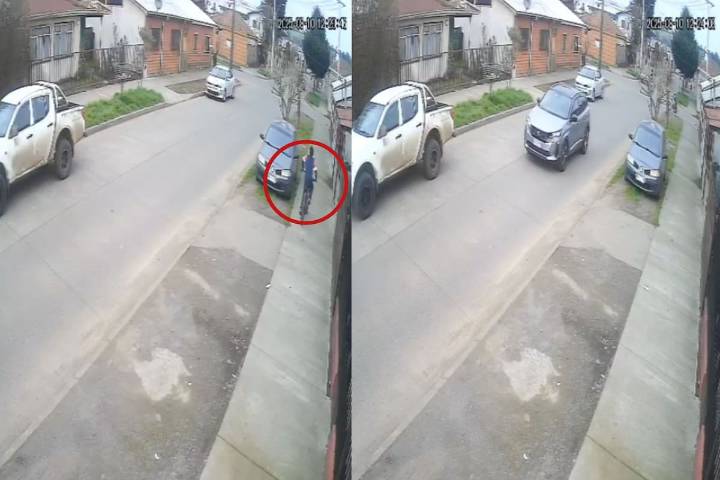 VIDEO. Captan momento en que directora de Educación de Mulchén atropella a niño y huye sin prestar ayuda