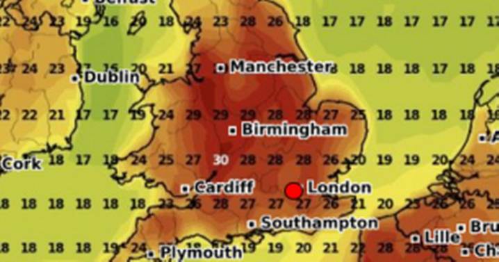 Exact time UK temperatures to hit 30C in Bank Holiday scorcher