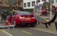 Tres lesioandos dejó accidente de un BMW