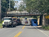 Portion of Route 1 closed in Madison after truck strikes bridge