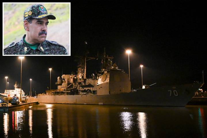 US guided-missile cruiser spotted near Venezuela targeting as pressure ramps on Maduro