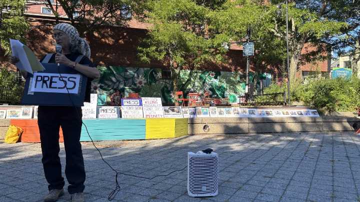 Pro-Palestine activists hold vigil to honor the journalists killed in Gaza