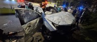 Así quedó la camioneta de la caravana de Daniel Palacios después del accidente