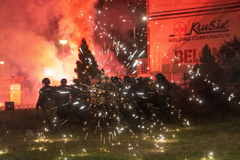 Serbia's police uses teargas to disperse protesters