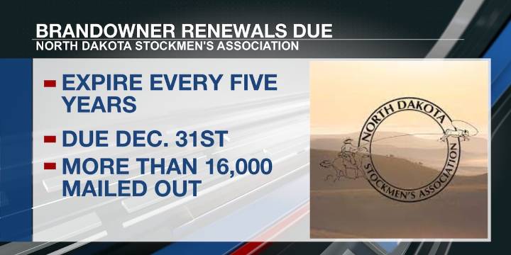 Livestock brand renewals due in December