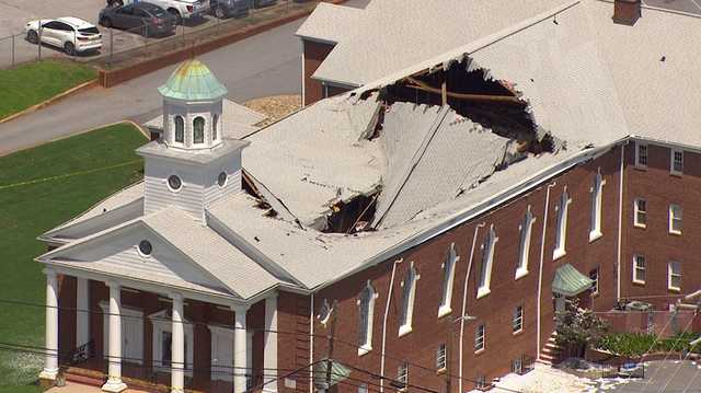 Church roof collapses, service continues for Upstate Church