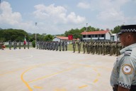 Gobernadora Indira Vizcaíno preside inauguración de sedes de GN en Manzanillo y Armería