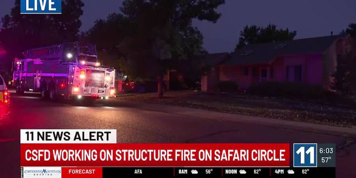 WATCH: House fire in north Colorado Springs