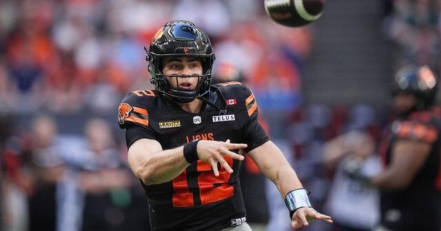 B.C. Lions quarterback Nathan Rourke returning to rarefied form
