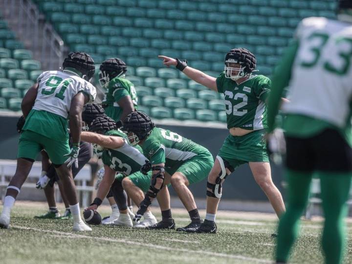 Roughriders’ rookie left tackle Payton Collins making impression in first CFL season