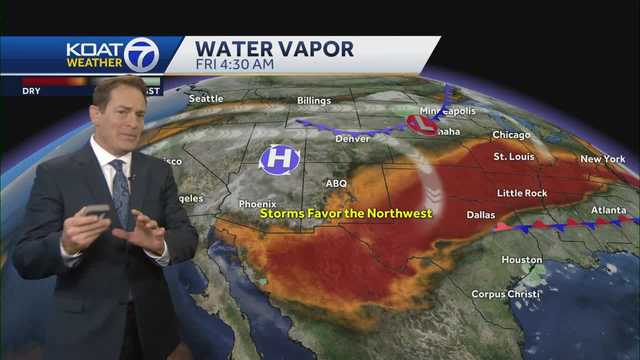 Another hot one today with any PM storms likely staying up in northwest New Mexico