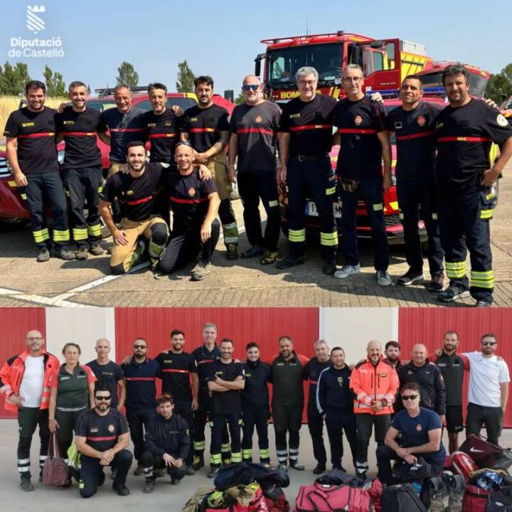 Los bomberos de Castellón regresan tras colaborar en la extinción de incendios en Castilla y León