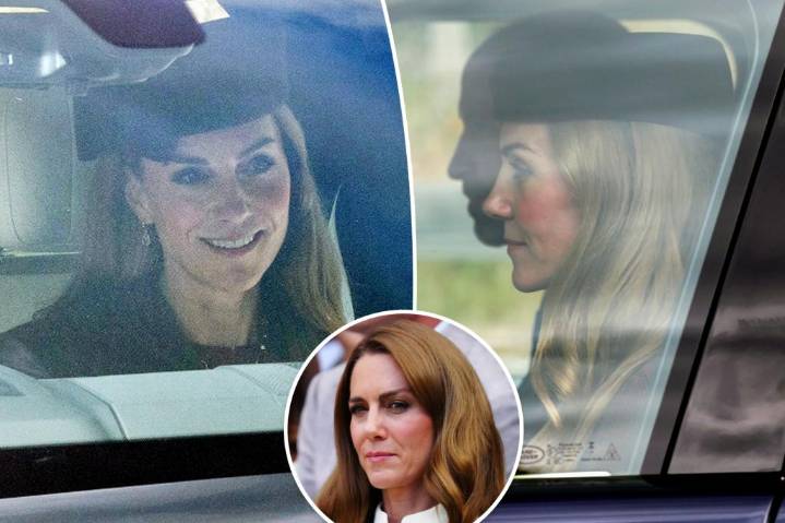 Kate Middleton shows off blonde hair for Balmoral church service
