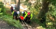 Man rushed to hospital after falling 'significant distance' at Scots beauty spot