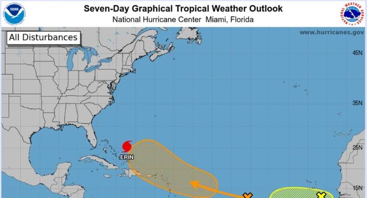 Huracán Erin se debilita a categoría 2 pero amenaza la costa este de Estados Unidos y Canadá | NHC | Bermudas | Carolina del Norte | Cabo Hatteras | Virginia | Nueva Inglaterra | Donald Trump | USA | 