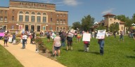 No neo-Nazis show up for ‘March on Bloomington,’ counter protesters rally downtown with anti