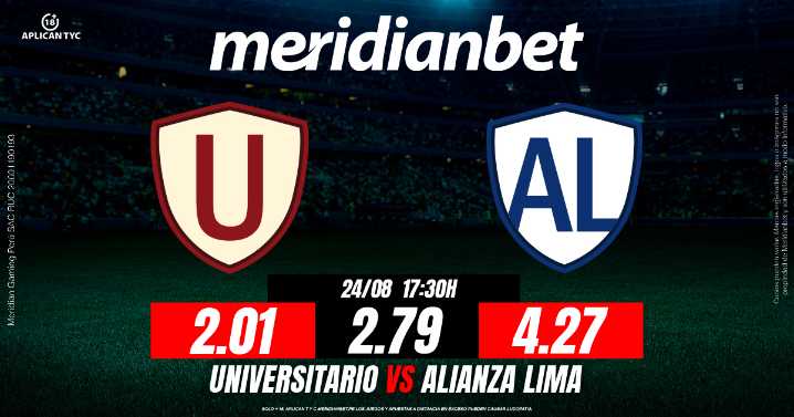 Universitario vs Alianza Lima: ¡Recarga con Mercado Pago, juega en el ‘clásico’ de la Liga 1 y ganarás S/. 1,000 en efectivo con Meridianbet!