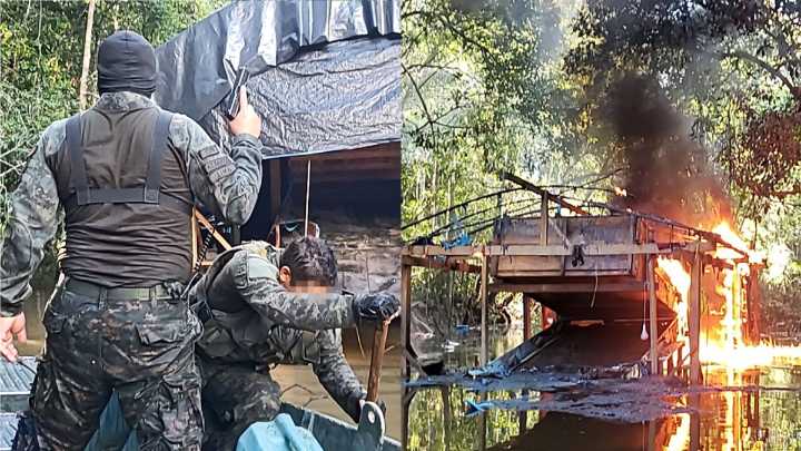 Minería ilegal en Loreto: Fiscalía destruye dragas y motores intervenidos en río Nanay