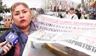 Grupo de vecinos de Puente Piedra apoya marcha de transportistas hasta el Congreso
