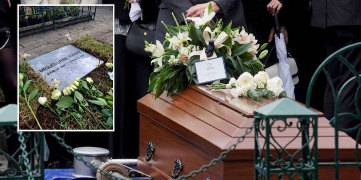 Así luce la tumba de Miguel Uribe Turbay en el Cementerio Central: entre flores fue despedido por sus familiares y amigos