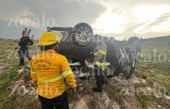 Cuatro mujeres lesionadas en volcadura en la carretera Monterrey Saltillo