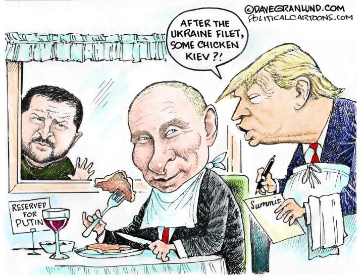 Cartoonist’s take: Trump, Putin at Summit table
