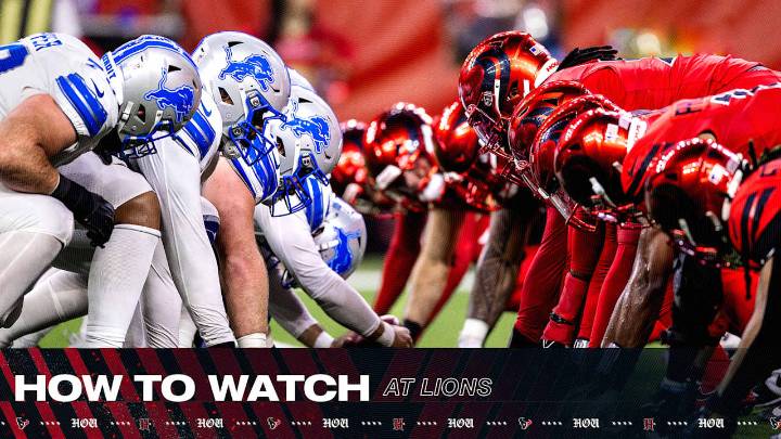 Houston Texans at Detroit Lions: How to Watch, Listen, & Live Stream