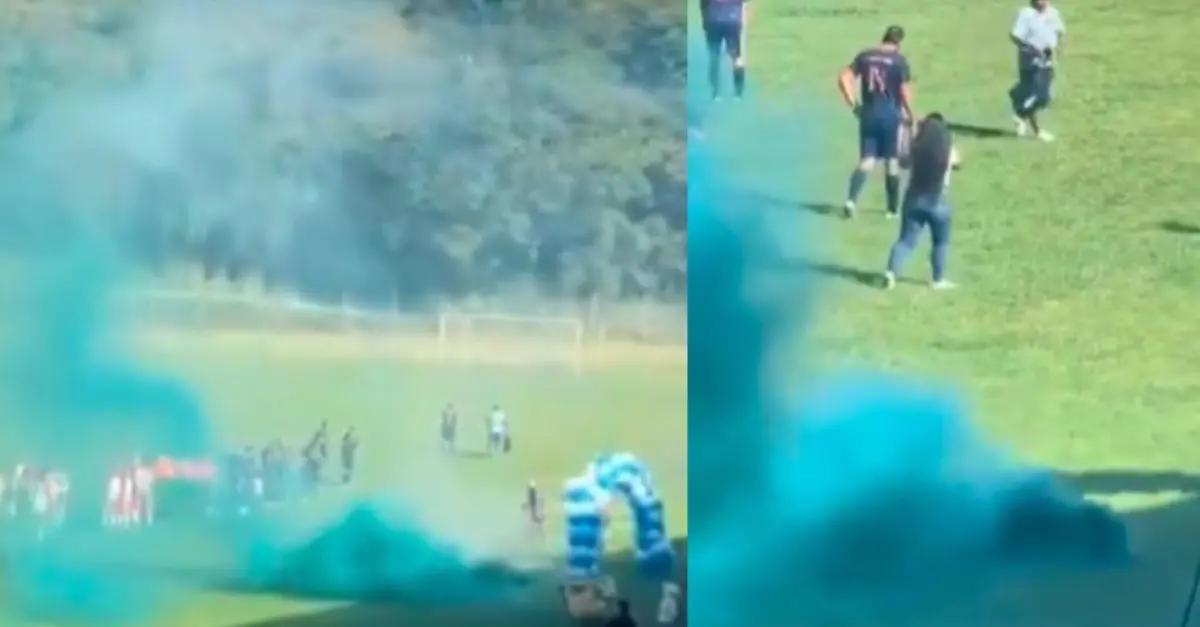 Final de lágrimas: en un partido de fútbol encendieron gas lacrimógeno en vez de bengalas; por poco hay una tragedia