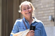 Cameron Diaz Wore a Denim Shirt with Baggy Jeans, Get the Look