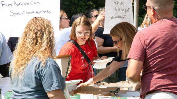 Victorio's slices competition in Alliance Schools' Pizza Palooza