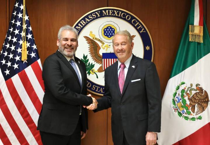 Ramírez Bedolla se reúne con embajador de EU para reforzar cooperación